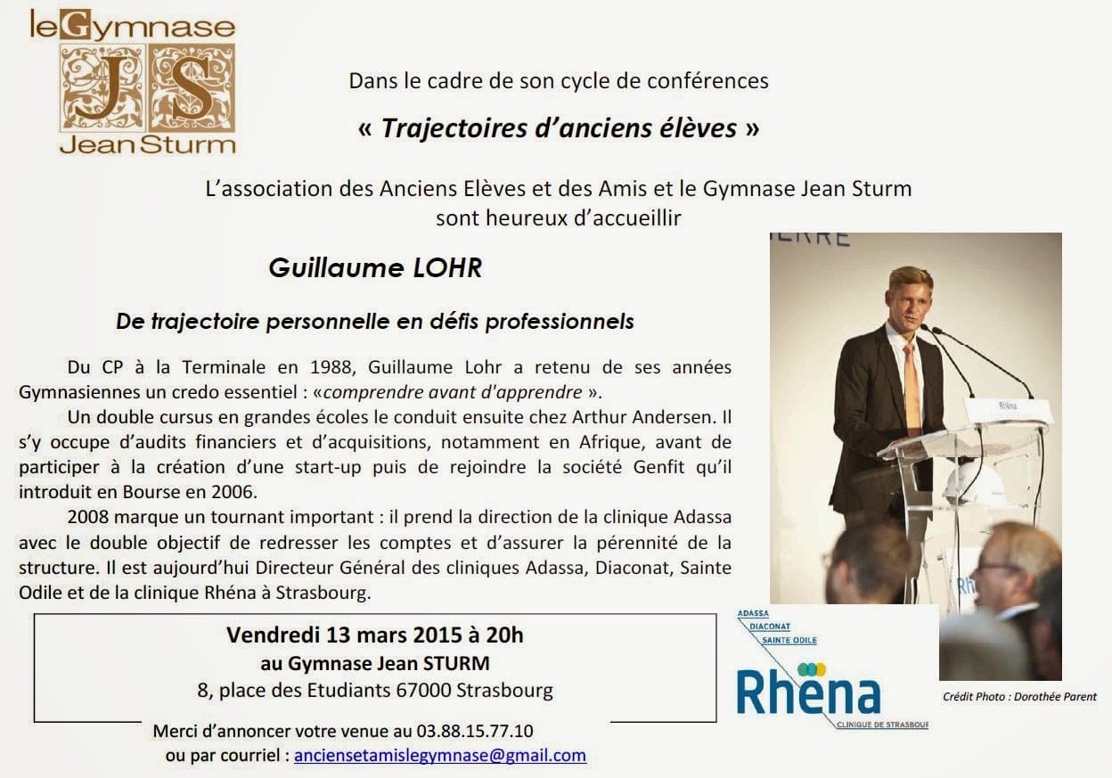 Du Gymnase au projet Rhéna